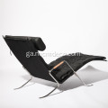 Cathaoirleach Lounge Black Chaise nua-aimseartha